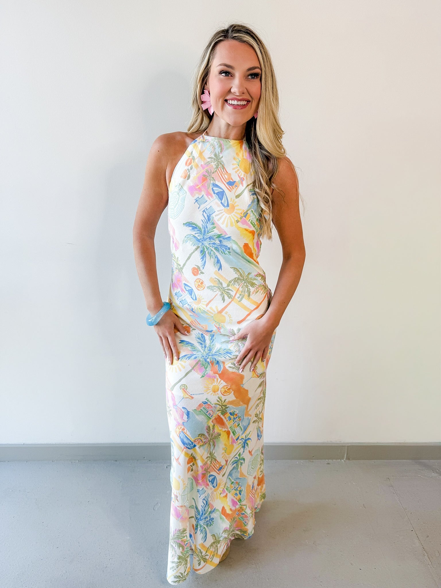Coastline Halter Dress