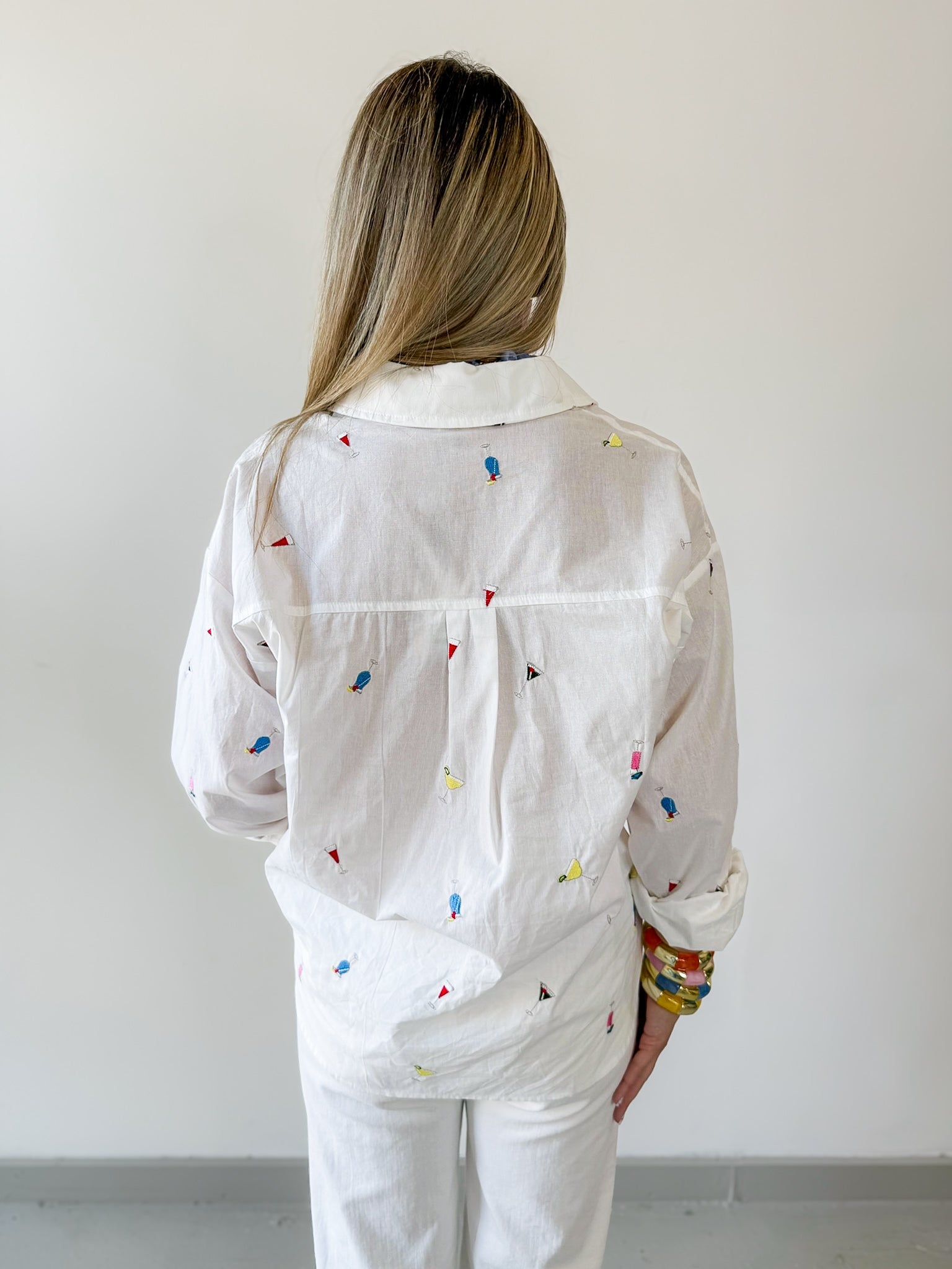 Cocktail Details Buttoned Shirt