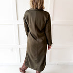 Collar Maxi Dress - Olive