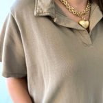 Collared Cotton Mini Dress