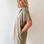 Collared Cotton Mini Dress
