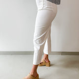 Collete Crop Wide Pants - White
