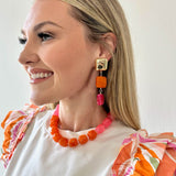 Color Block Bead Necklace