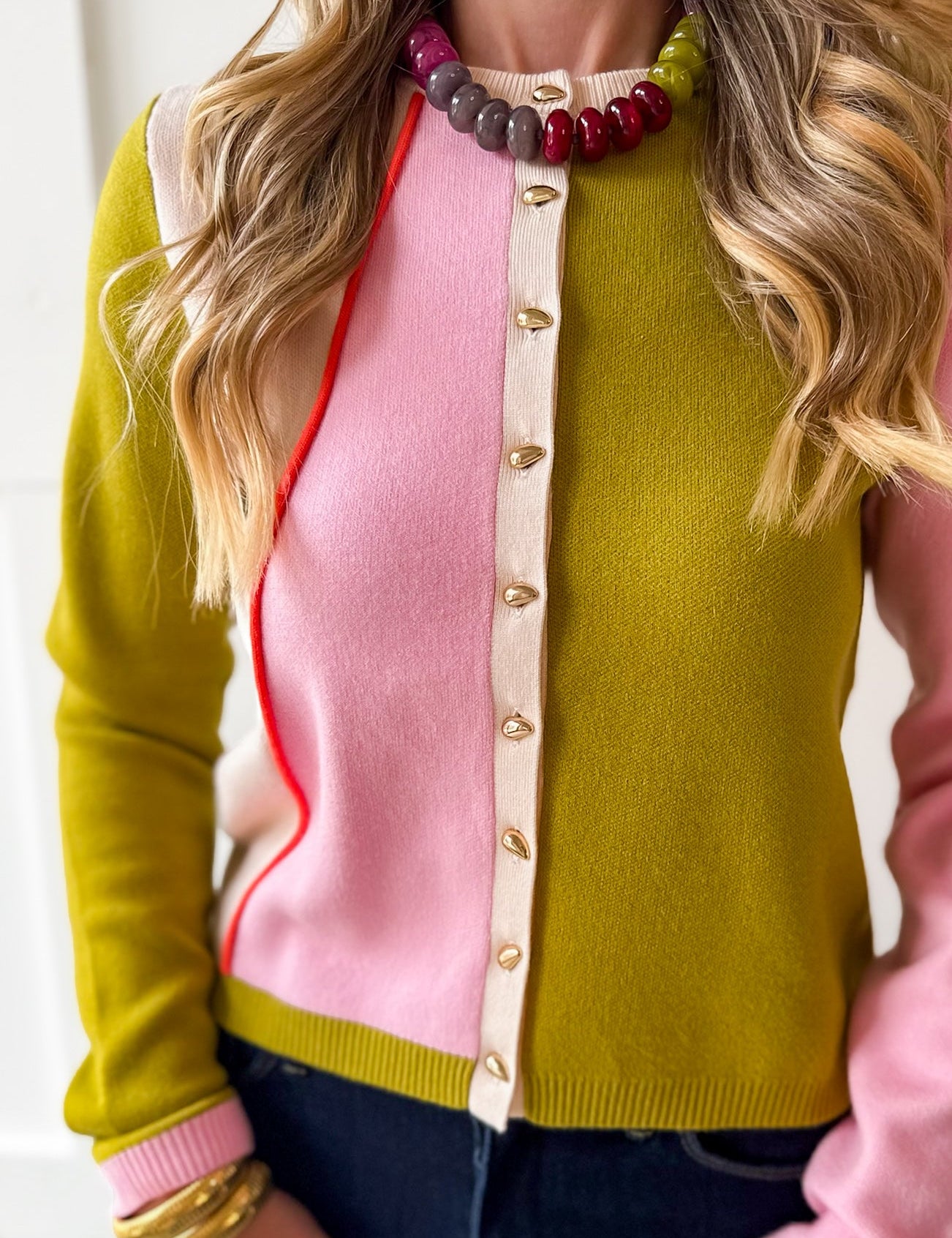 Color Block Cardigan