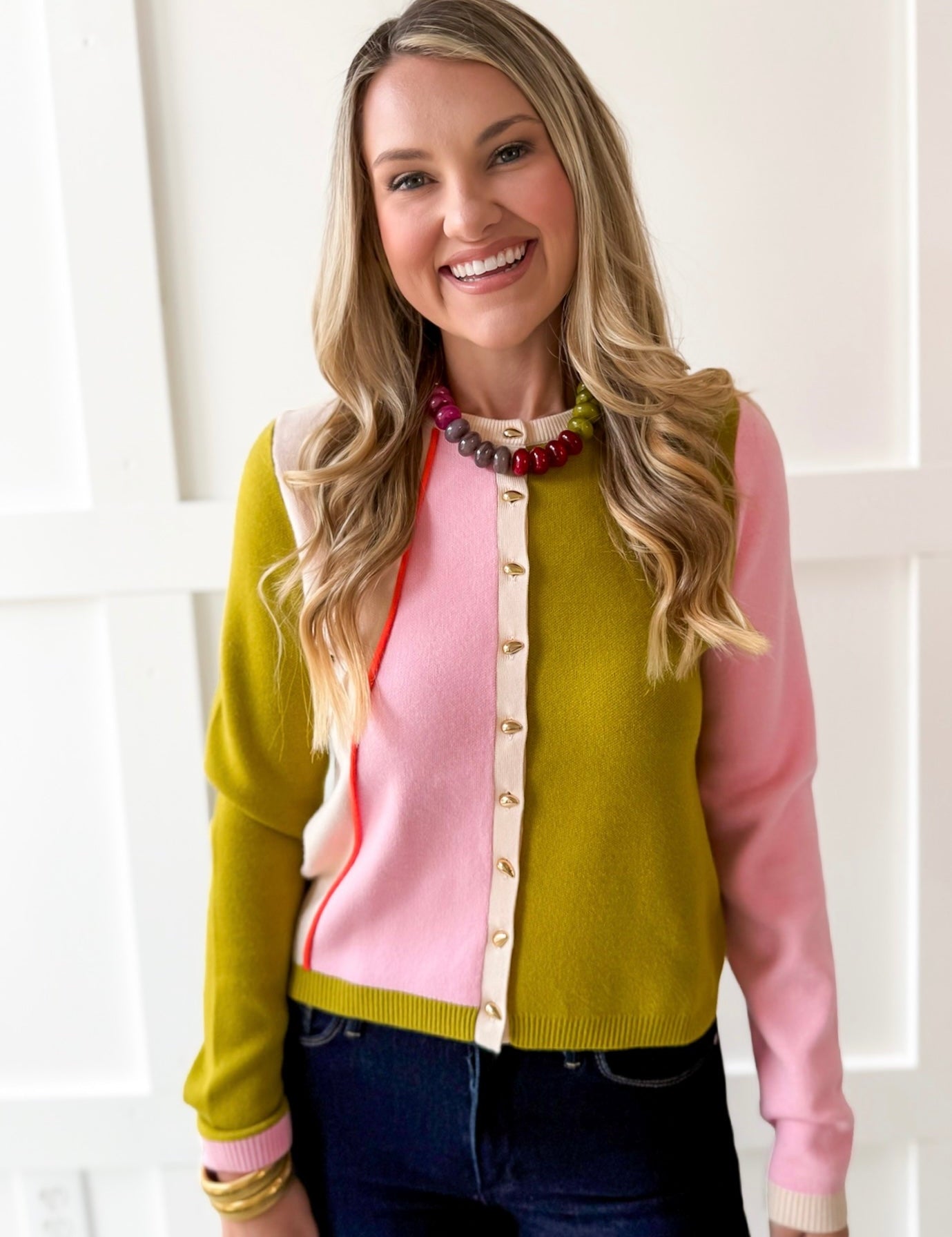 Color Block Cardigan