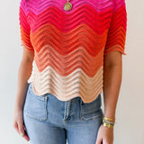 Color Block knit Top