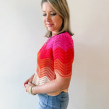 Color Block knit Top