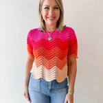Color Block knit Top