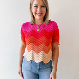 Color Block knit Top