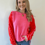 Color block Stitch Detail Sweater