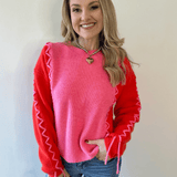 Color block Stitch Detail Sweater