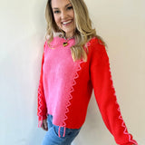 Color block Stitch Detail Sweater