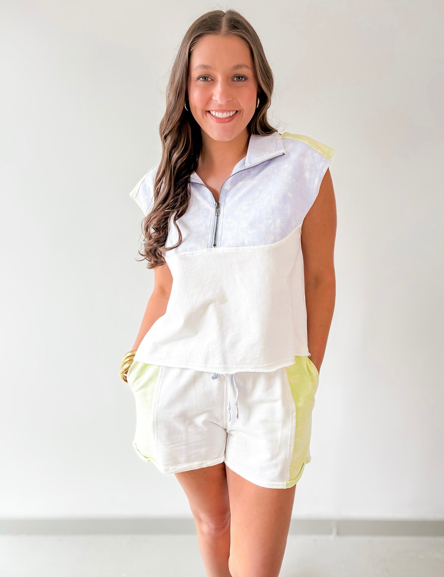 Color Block Top & Short Set