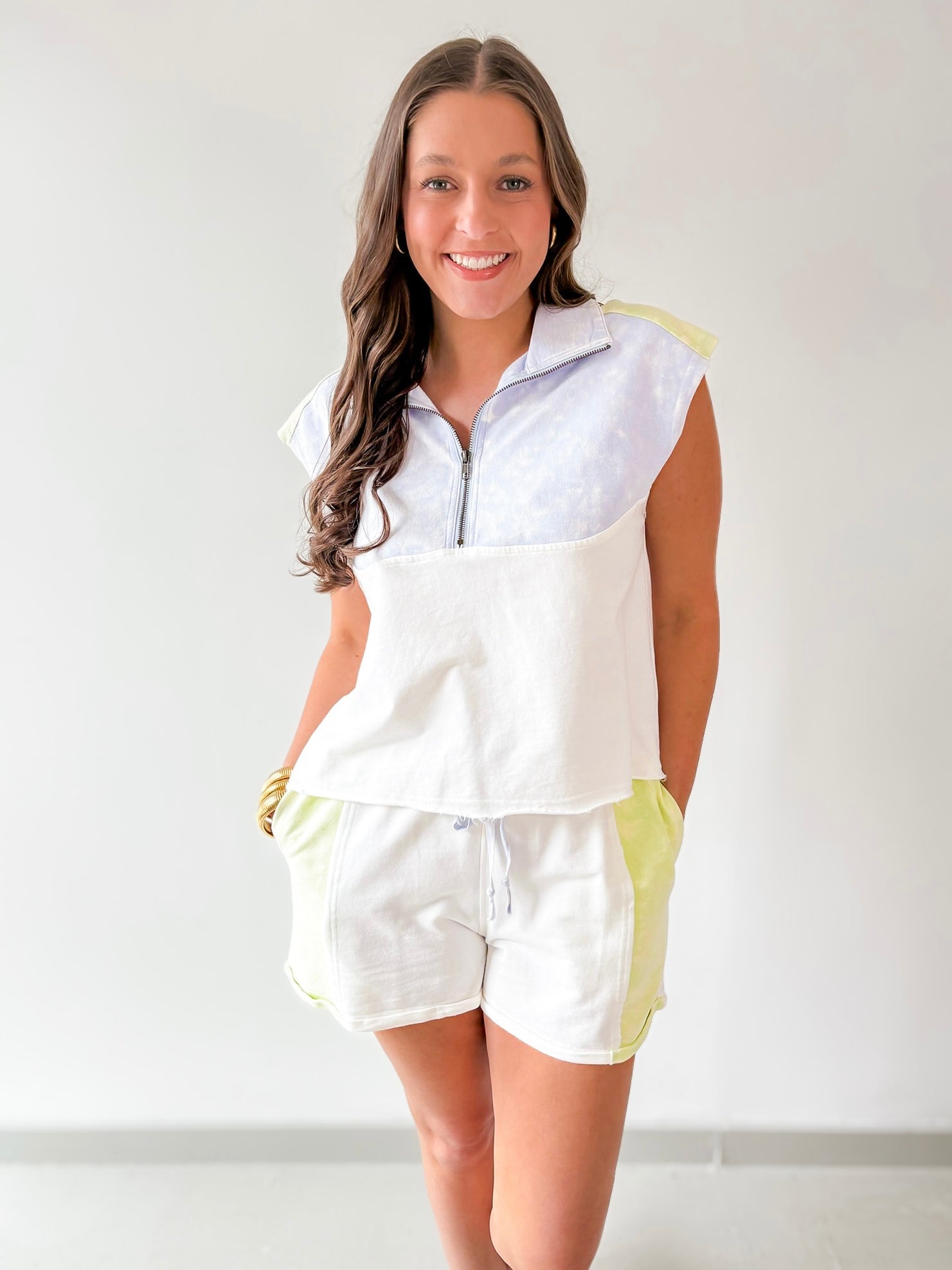 Color Block Top & Short Set