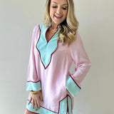 Colorblock V - neck Dress