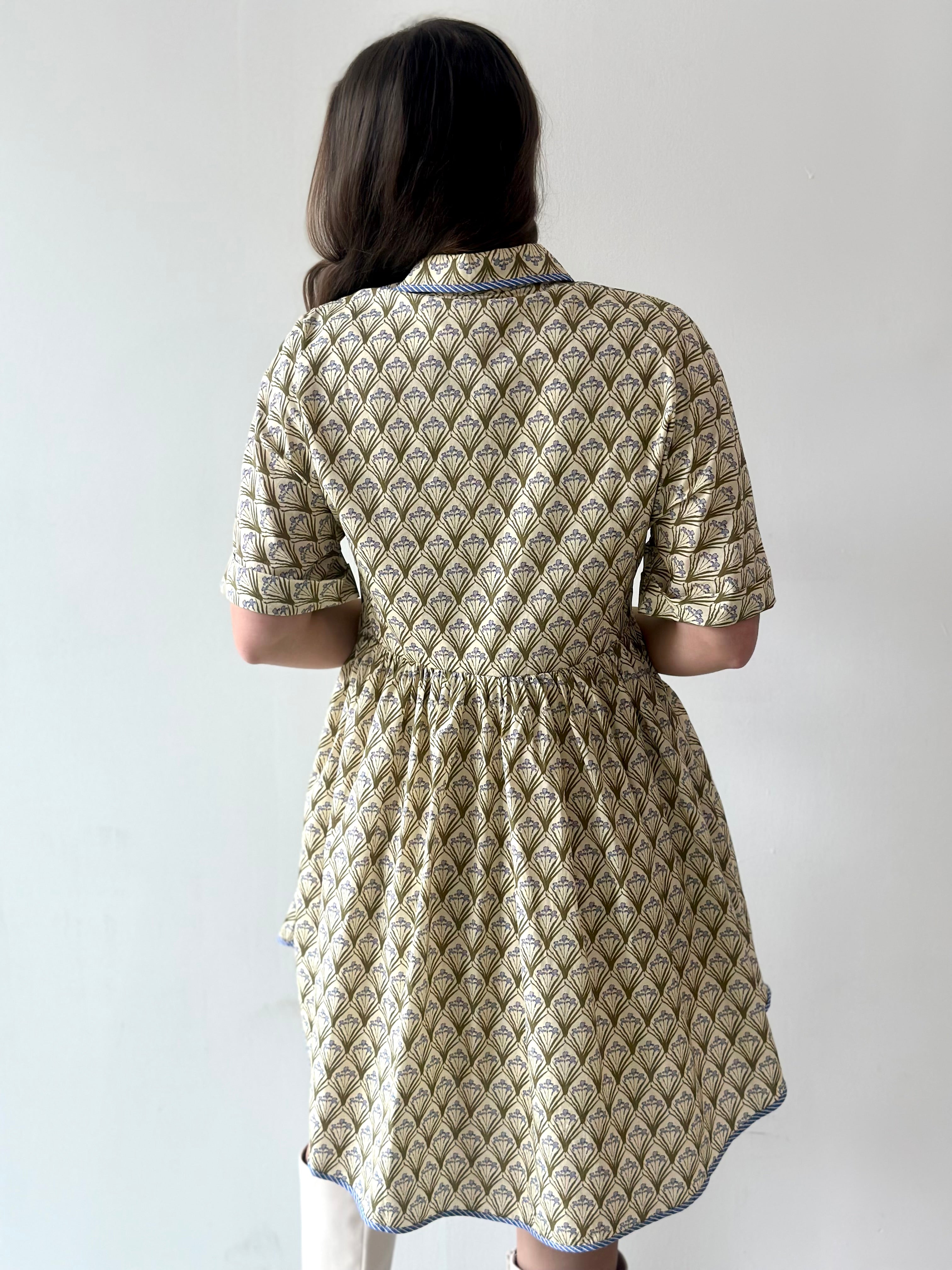 Combo Binding Shirt Dress