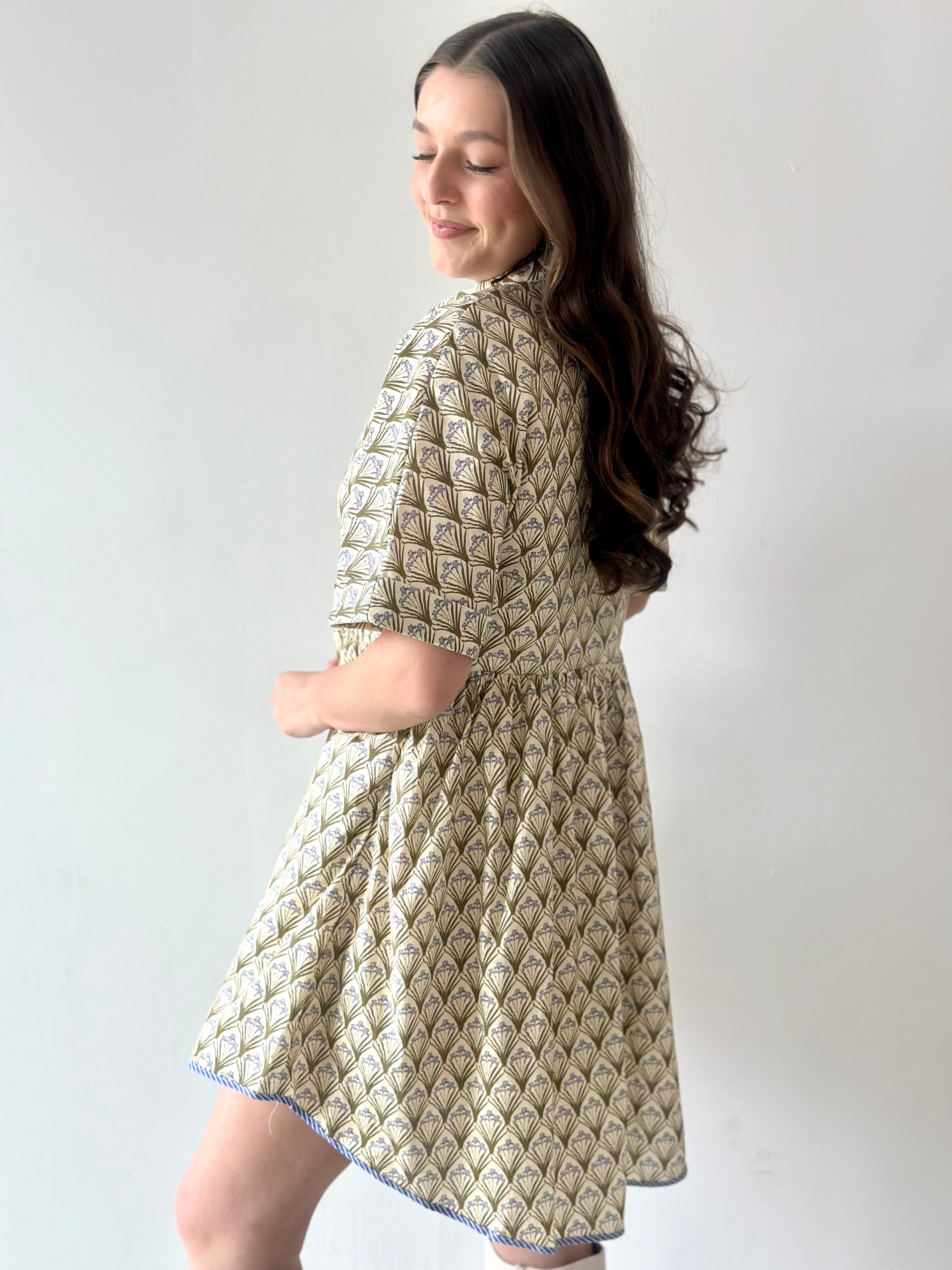 Combo Binding Shirt Dress