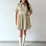 Combo Binding Shirt Dress