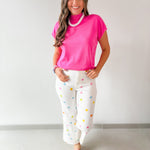 Comfort Stretch Pastel Polka Dot Jeans
