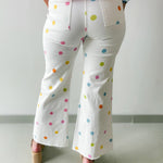 Comfort Stretch Pastel Polka Dot Jeans