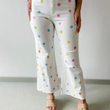 Comfort Stretch Pastel Polka Dot Jeans