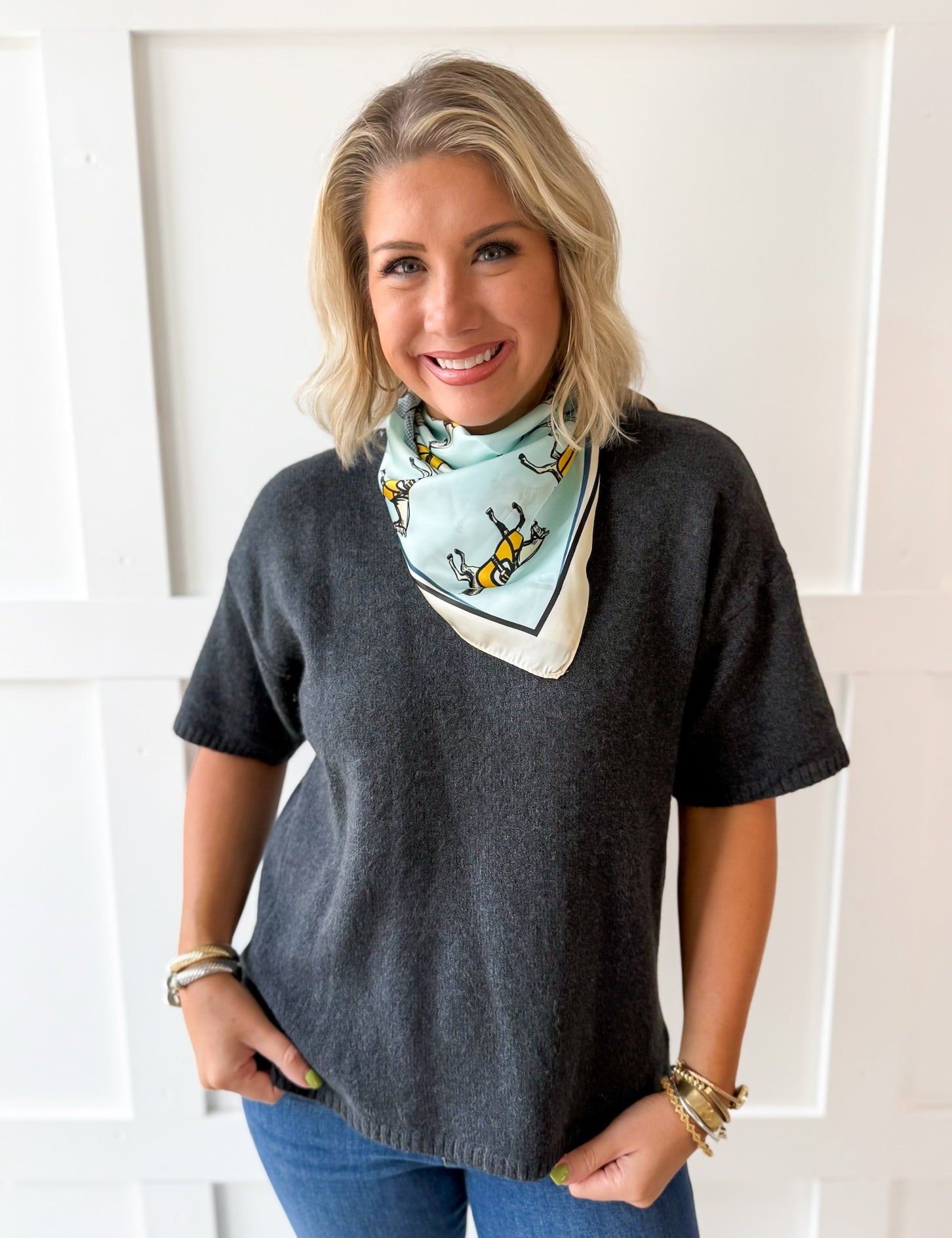 Comfy Sweater Top - Charcoal