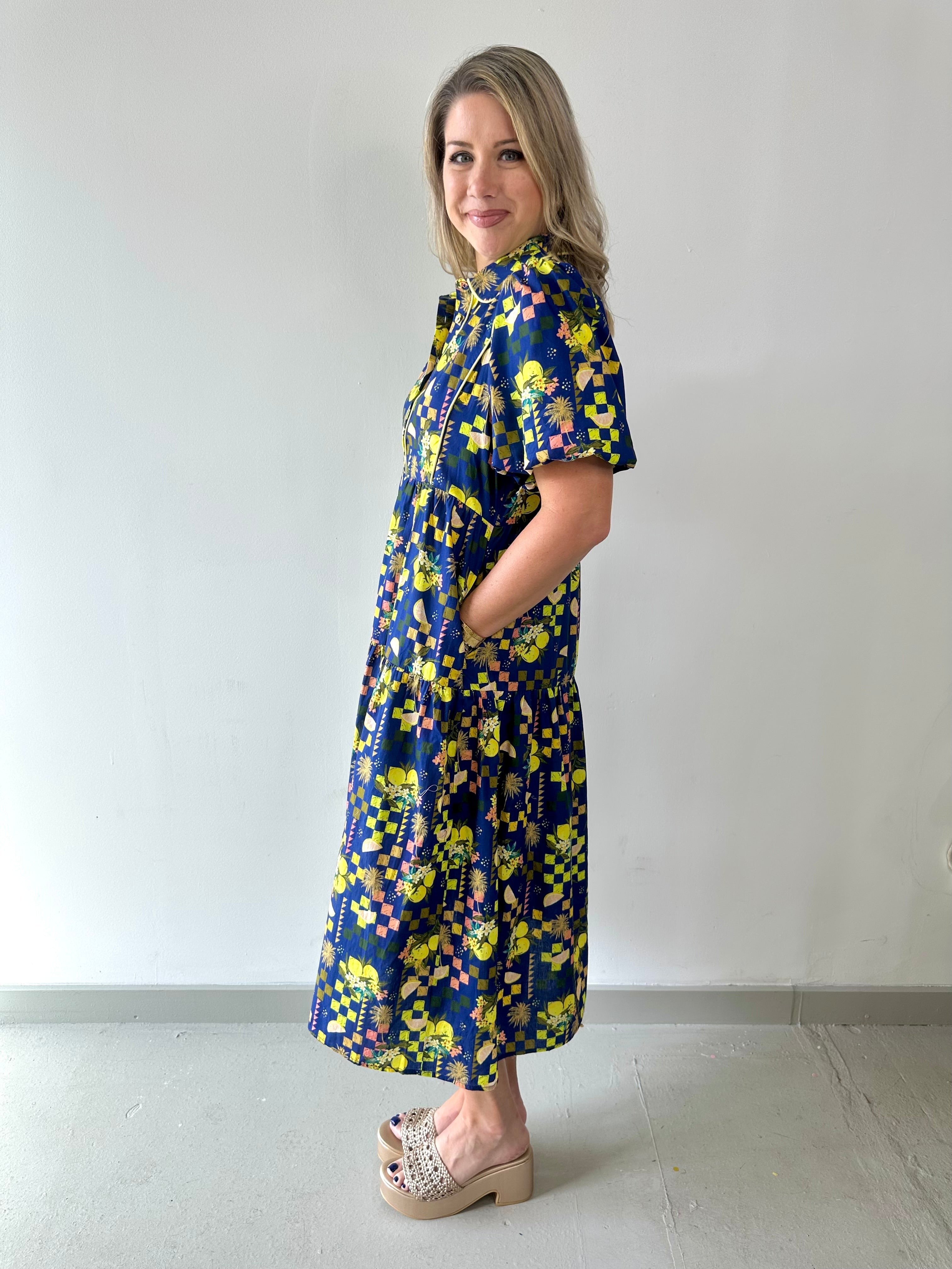 Connie Cobalt Midi Dress