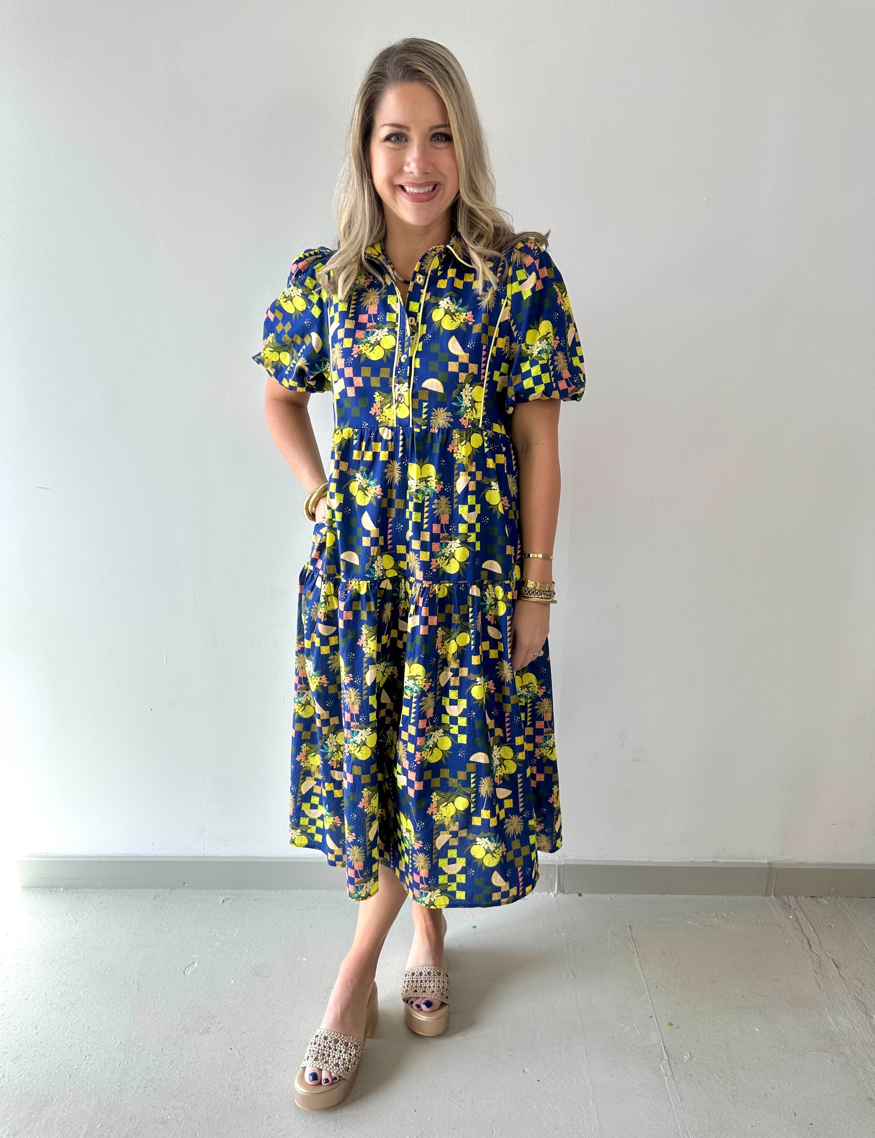 Connie Cobalt Midi Dress