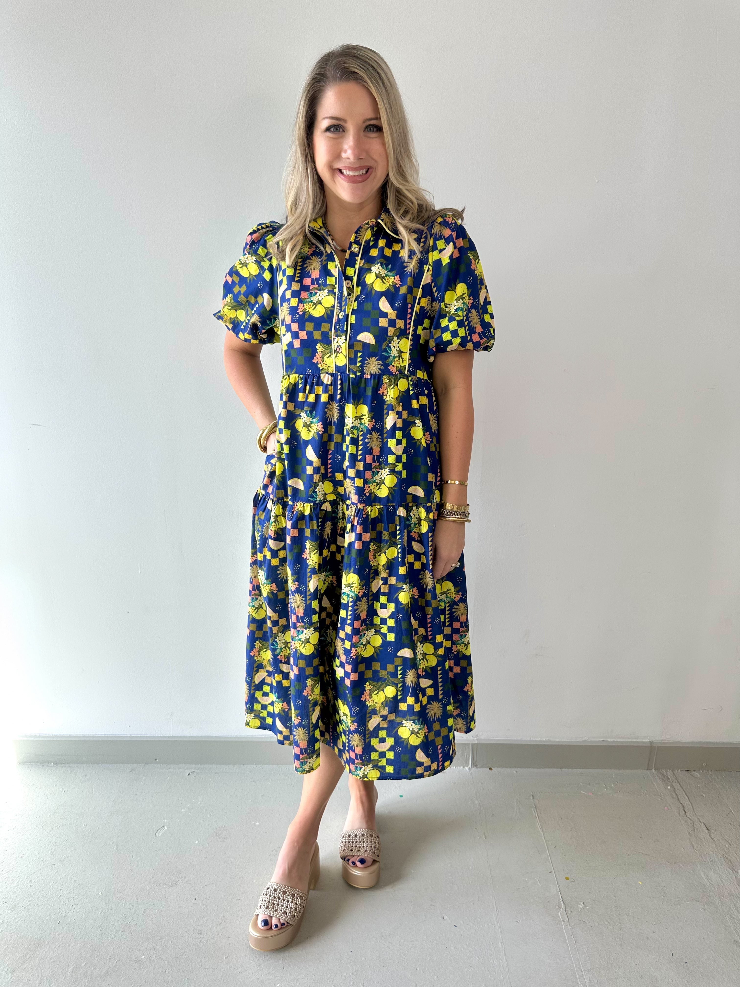 Connie Cobalt Midi Dress