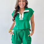 Contrast Accent Top & Short Set
