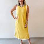 Contrast Binding Midi Dress
