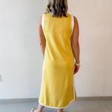 Contrast Binding Midi Dress