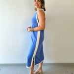 Contrast Binding Midi Dress