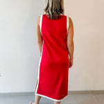 Contrast Binding Midi Dress