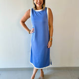 Contrast Binding Midi Dress