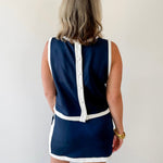 Contrast Binding Top & Skort Set