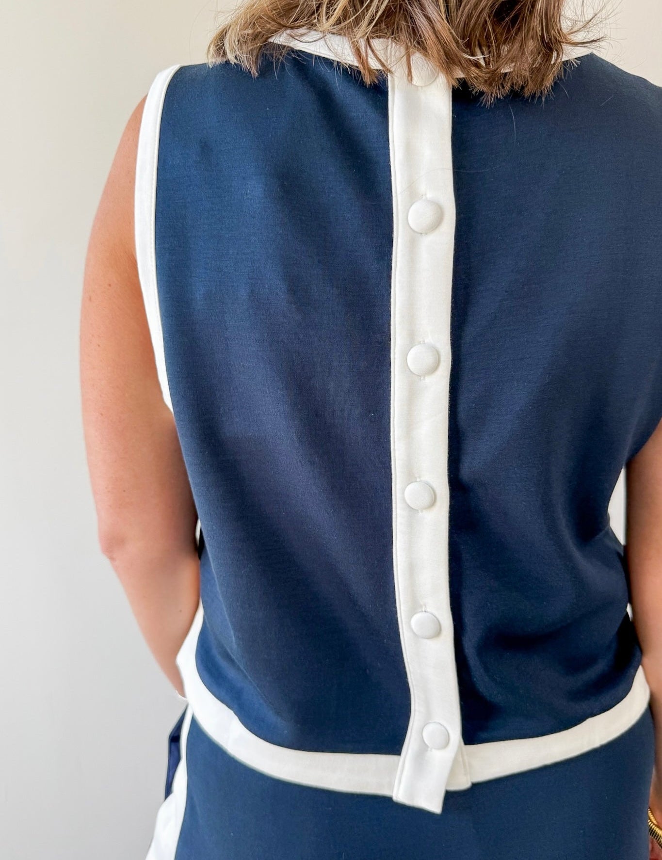 Contrast Binding Top & Skort Set