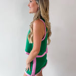 Contrast Binding Top & Skort Set