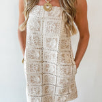 Contrast Crochet Dress