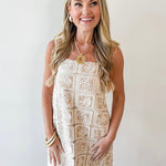 Contrast Crochet Dress