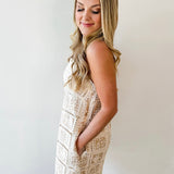 Contrast Crochet Dress