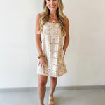 Contrast Crochet Dress