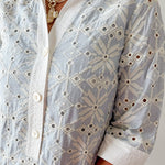 Contrast Lace Eyelet Dress