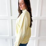 Contrast Mock Sweater- Yellow/Blue