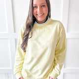 Contrast Mock Sweater- Yellow/Blue