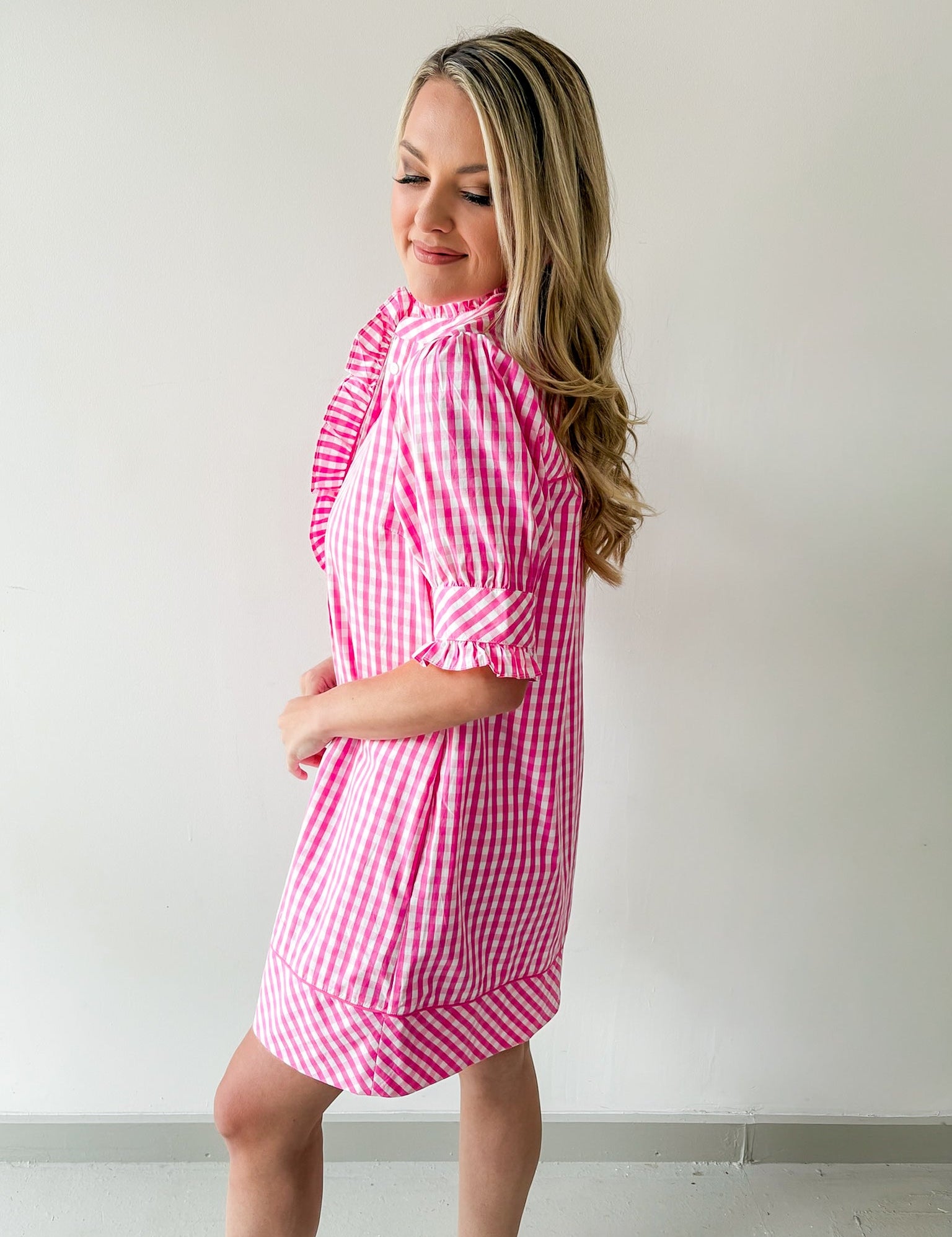 Contrast Piping Mini Dress