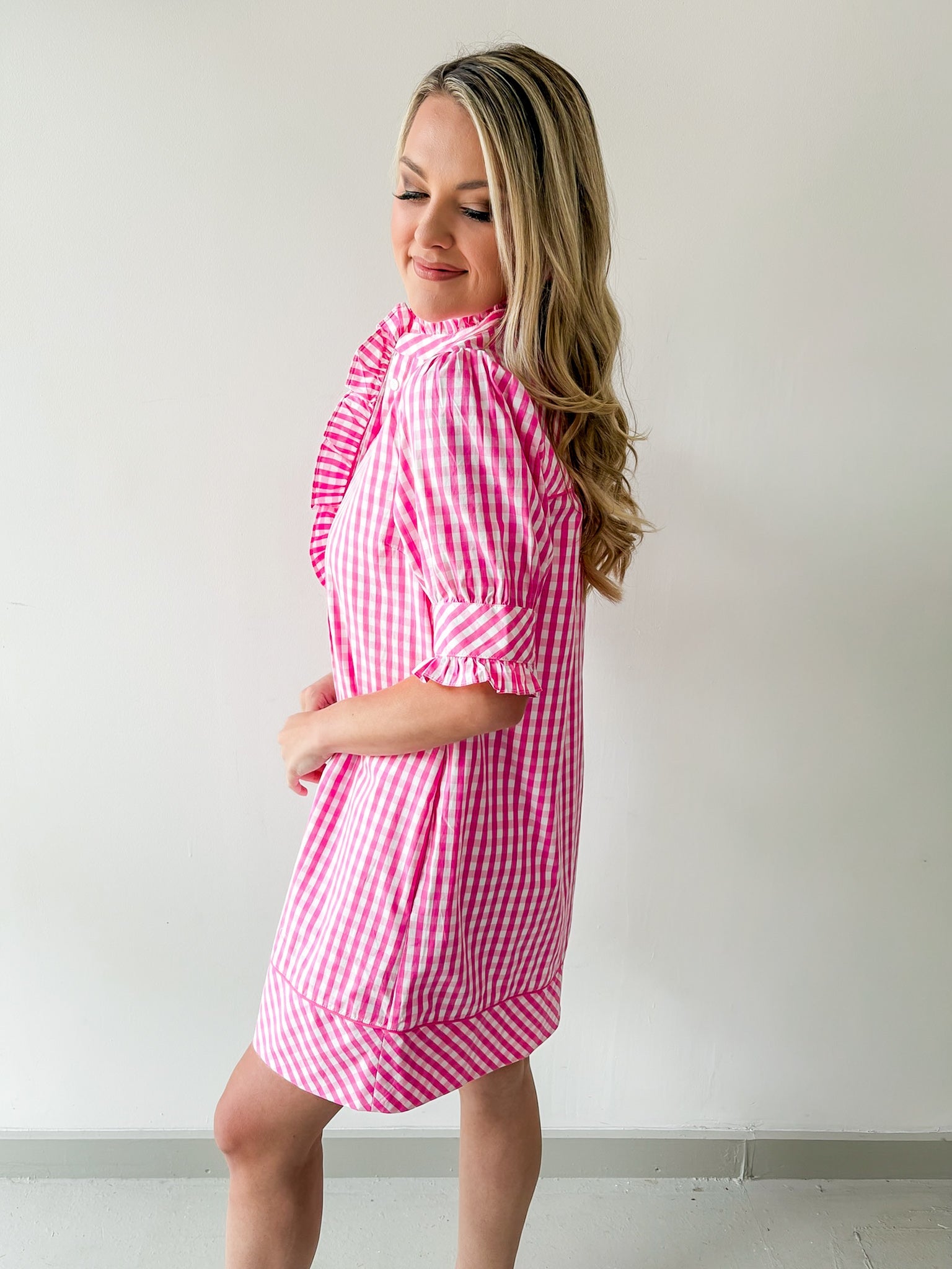 Contrast Piping Mini Dress