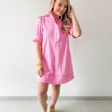 Contrast Piping Mini Dress