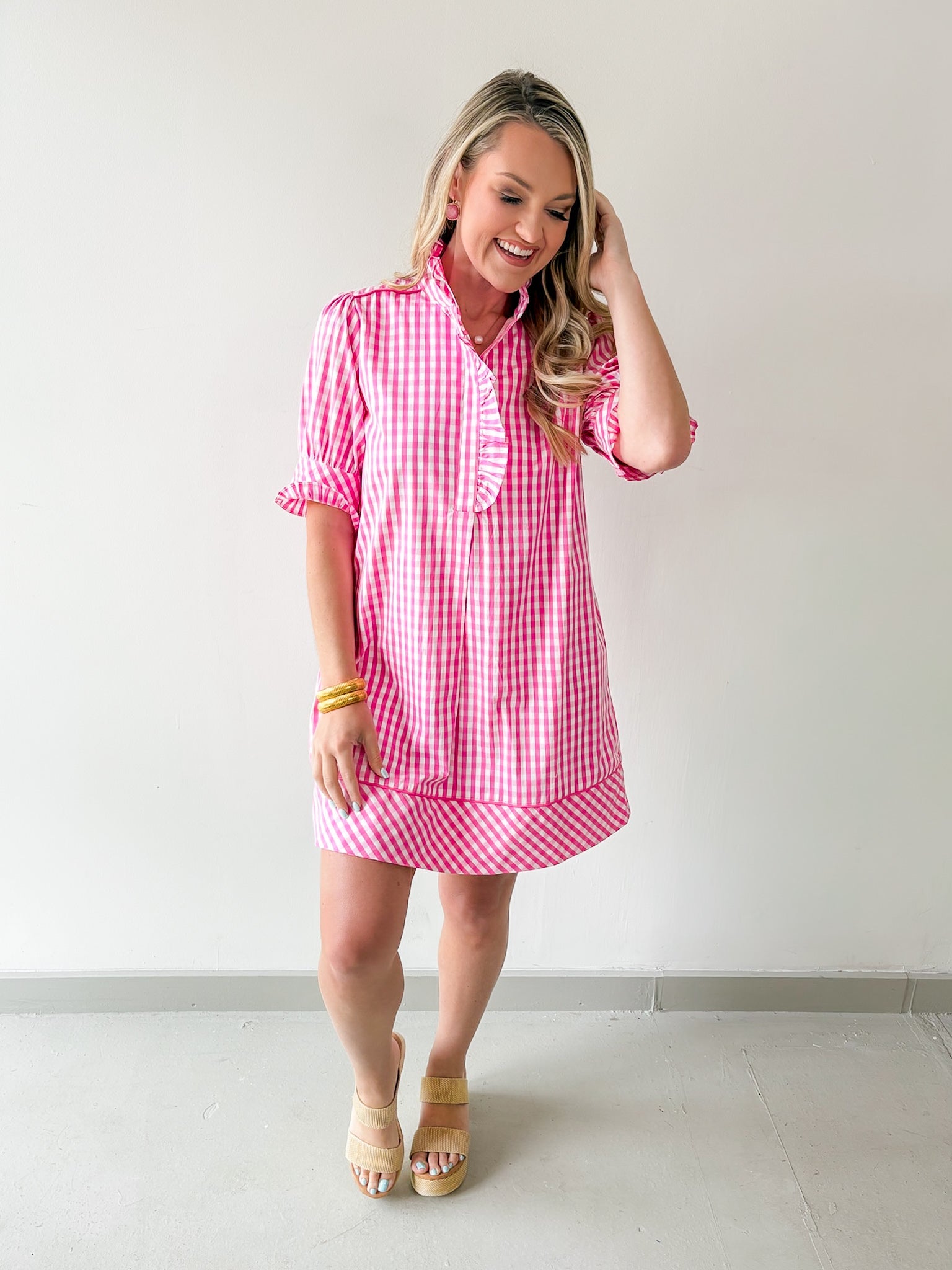 Contrast Piping Mini Dress