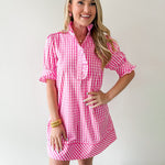 Contrast Piping Mini Dress
